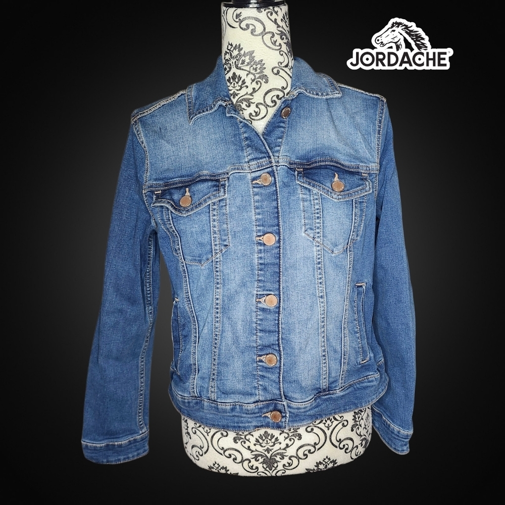 JORDACHE Classic Blue Jean Jacket - Small